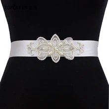 TOPQUEEN S211 ремешок для свадебного платья Жемчуг Кристалл Элегантные Свадебные Пояс кушак Свадебные аксессуары платье для выпускного вечера ремни