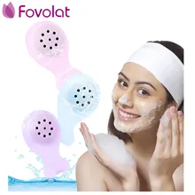 Ручные Мягкие силиконовые массажные щетки для очистки лица акне пор очищающее средство от черных точек уход за кожей Инструменты для косметических процедур отшелушивания случайный цвет