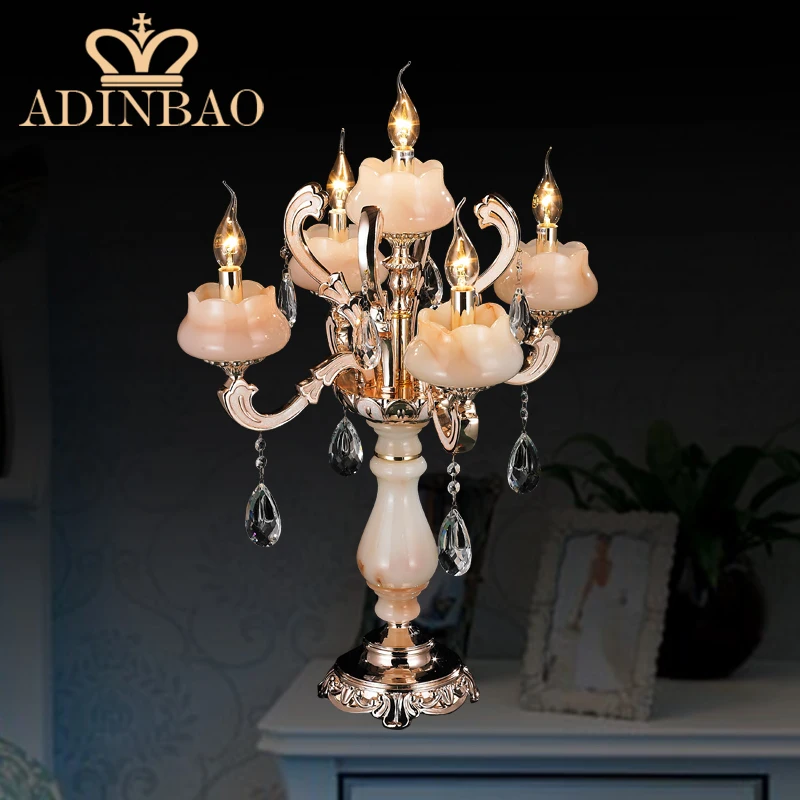 Art deco Crystal Table Lamp Candle Light Led Desk Lamp Bedroom Table