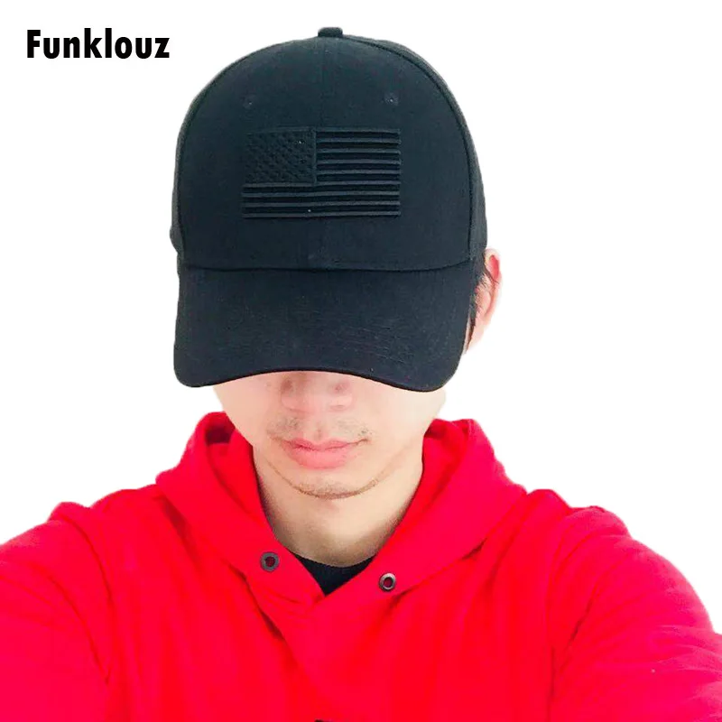 Funklouz Флаг США вышивка Snapback летняя кепка-бейсболка хлопок открытый папа шляпа модные спортивные для женщин мужчин шапки и кепки s