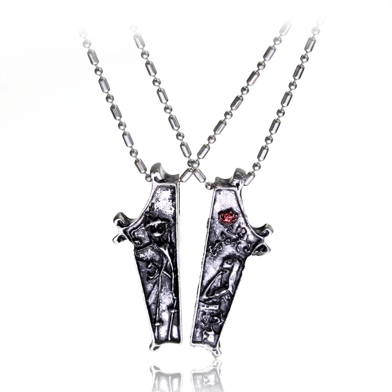 

The Nightmare before Christmas Necklace jack and Sally Necklace lover's Necklace Valentine's Day Gifts