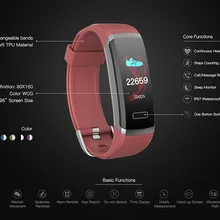 Цвет Экран Smart Band в реальном времени монитор сердечного ритма Здоровый умный браслет вызова e-mail напомнить FitnessTracker человек браслет