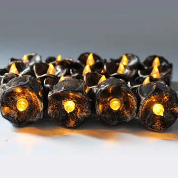 

Fake Black LED Electronic Candles Night Lights Battery Electronic Candle Light For Halloween Christmas Wedding Party Table Decor