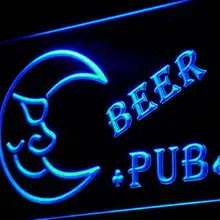 I866 Луна пивной паб традиционный декор неоновая панель световая вывеска вкл/выкл Swtich 20+ цвета 5 размеров