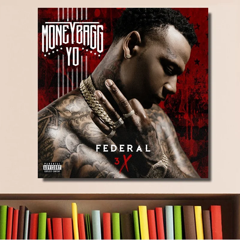 Moneybagg Yo Federal 3X музыкальный альбом афиши фильмов Печать на холсте стены искусства домашний Декор без рамки