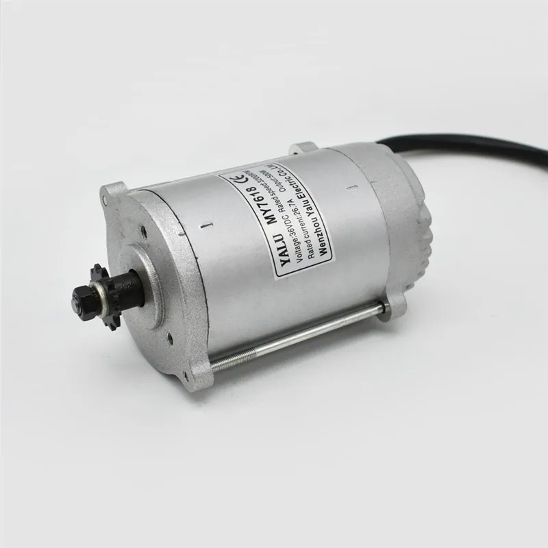 Best High speed synchronous belt wheel scooter DC motor with pulley or sprocket style be optional MY7618 300W24/36V 5