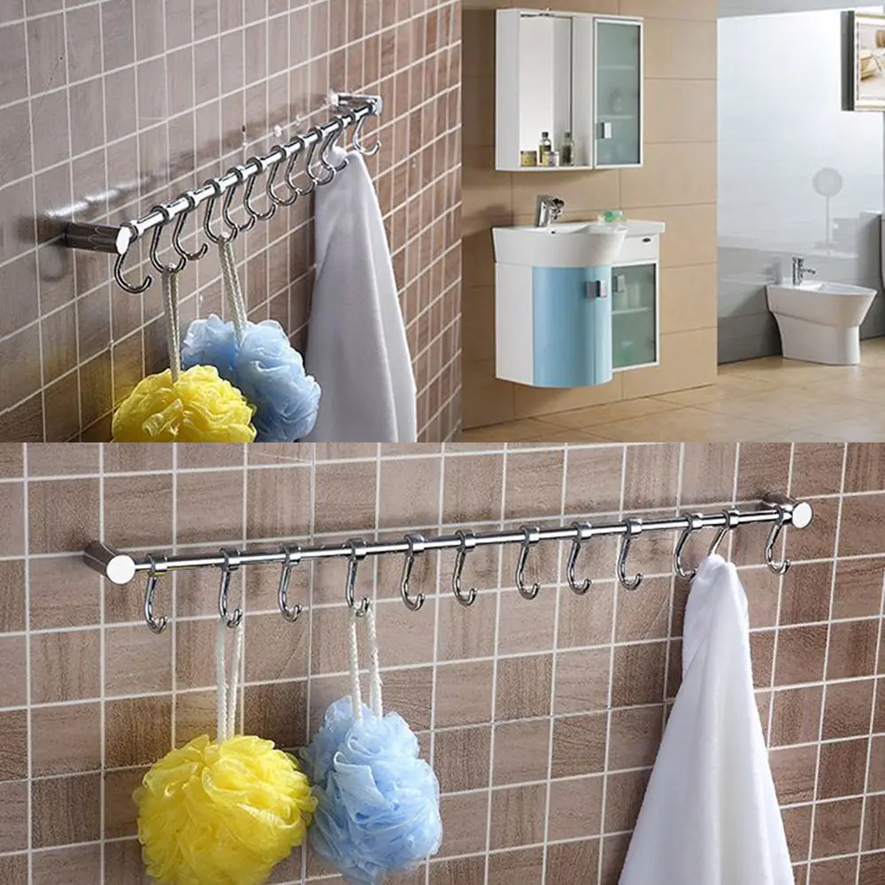 Online 12 haken Küche Utensil   Schrank Wand Hängen Schiene Rack Bad Halter Werkzeug