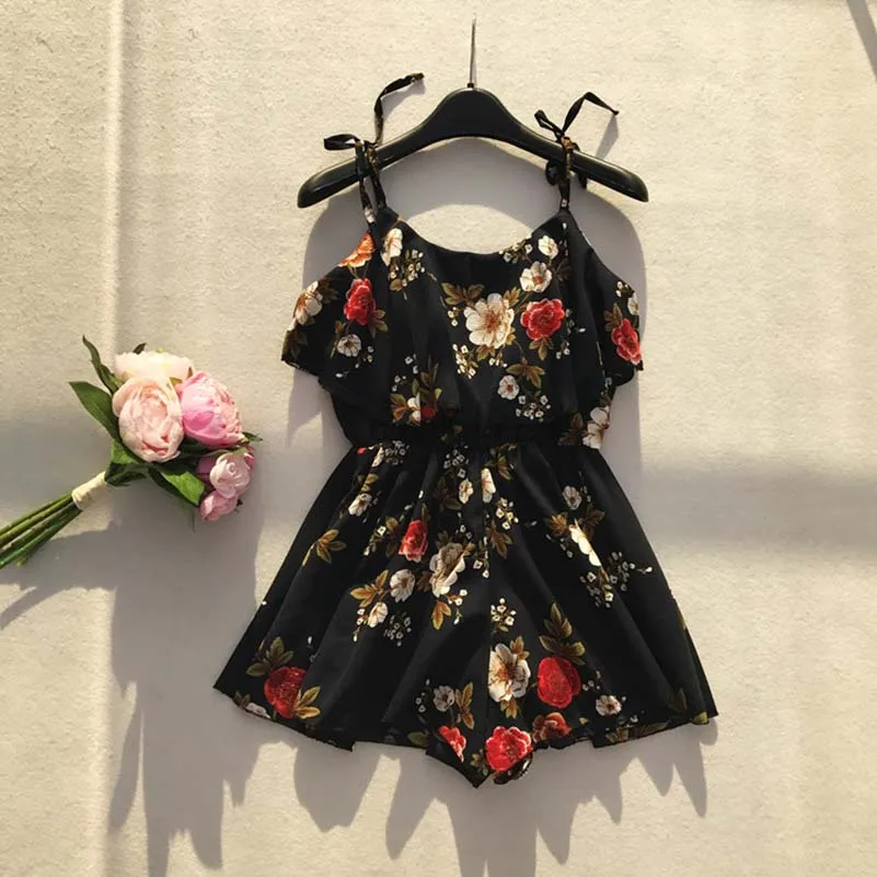 Fashion Elegant Halter Bodycon Short Jumpsuit Bodysuit Women Summer Casual flora Playsuits Female Sexy Off Shoulder Party Romper Fashion Elegant Halter Bodycon Short Jumpsuit Bodysuit Women Summer Casual flora Playsuits Female Sexy Off Shoulder Party Romper