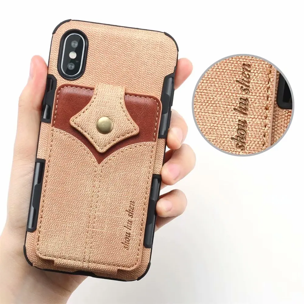 Роскошная холщовая кобура для Apple iPhone 11 Pro X XS Max 8 7 6S Plus кошелек с держателем карт