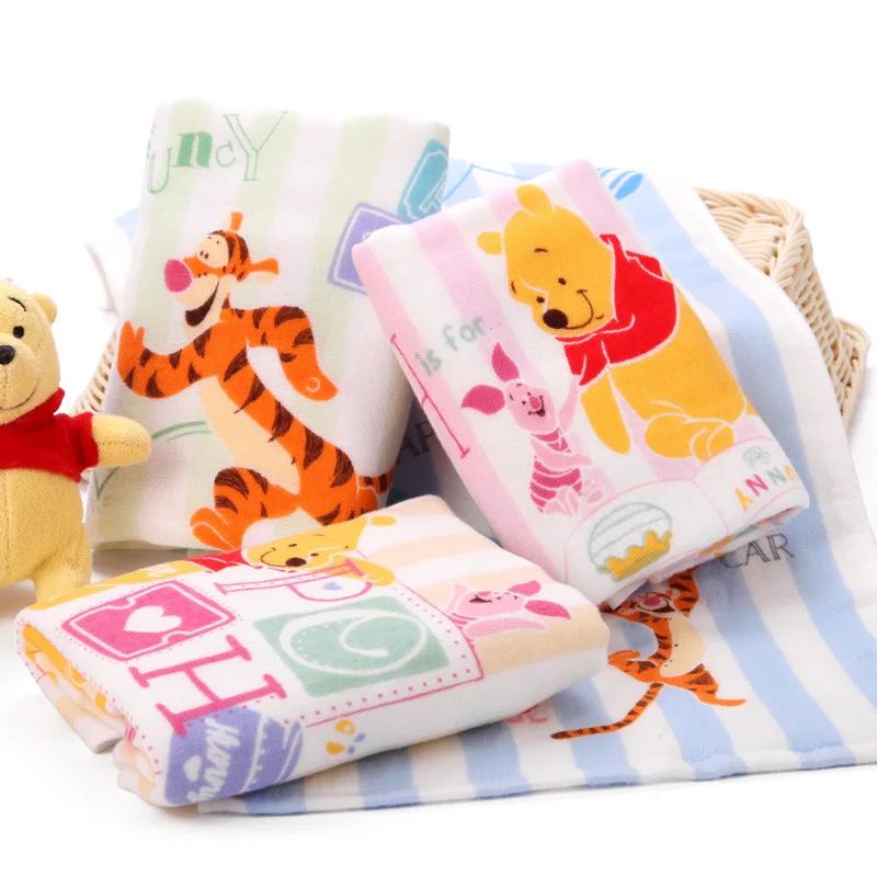 Disney Микки Минни Винни хлопчатобумажное полотенце для рук детей мультфильм дышащее мягкое детское полотенце для лица поддержка