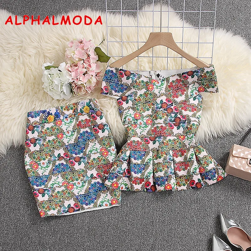 Женский облегающий укороченный топ ALPHALMODA комплект из 2 предметов эластичный