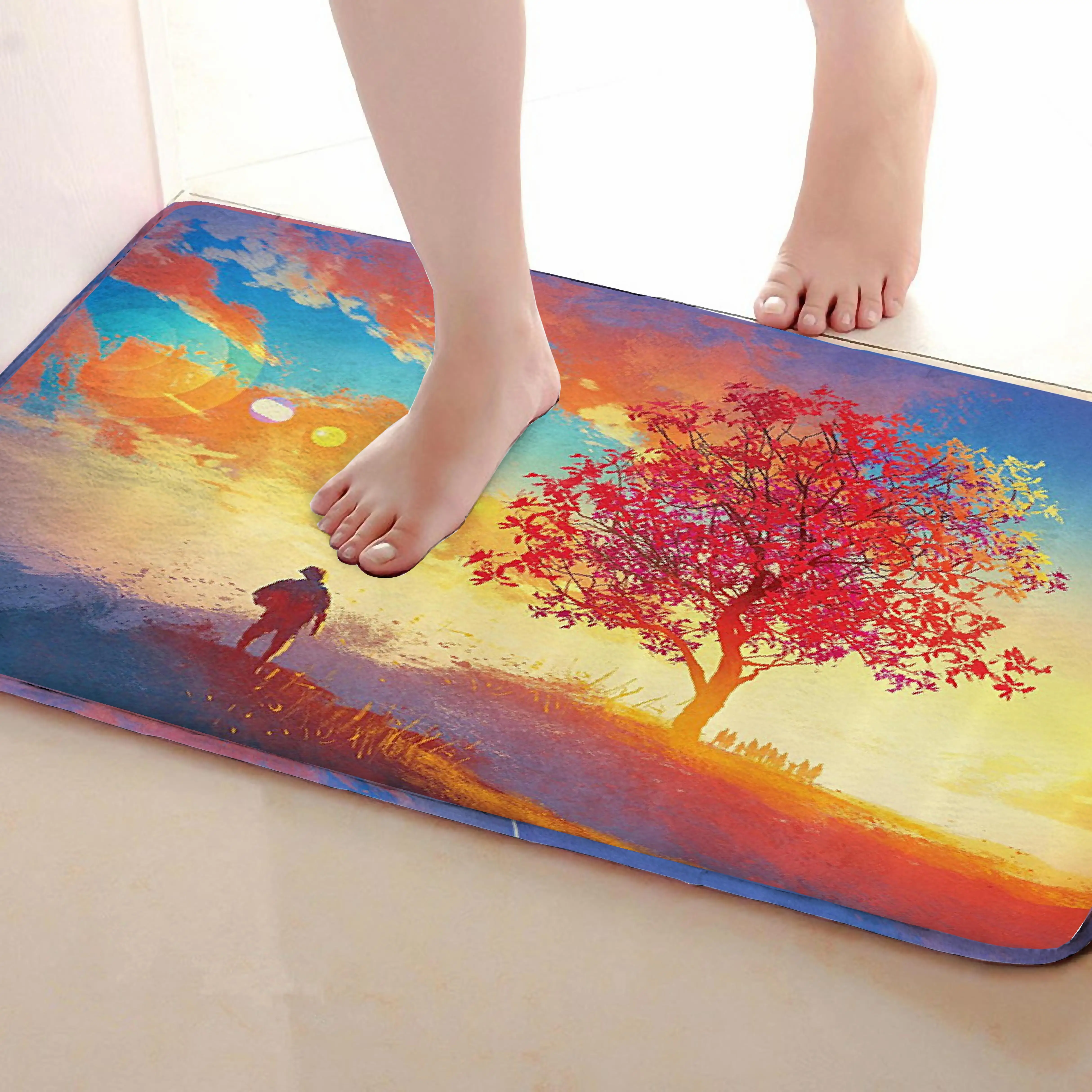 Дерево стиль коврик для ванной комнаты, смешной Противоскользящий коврик для ванной, занавески для душа s аксессуары, соответствующие вашей душевой занавеске