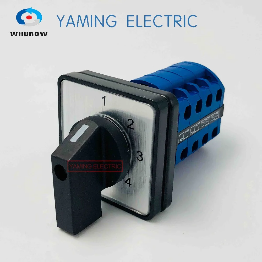 YMW26 20/4 переключатель кулачковый 4 полюсный позиционный 20A 660 В поворотный 16 клемм