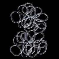 Новые 24 шт. пластиковые прозрачные C Тип Ванная комната душ занавески лайнер Крюк Крючки Кольца - изображение