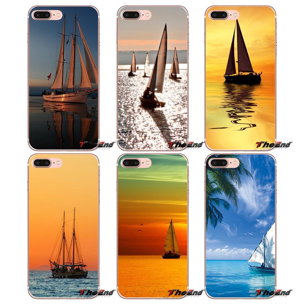 

For iPhone X 4 4S 5 5S 5C SE 6 6S 7 8 Plus Samsung Galaxy J1 J3 J5 J7 A3 A5 2016 2017 Sailing The Desert sailboat Soft TPU Case