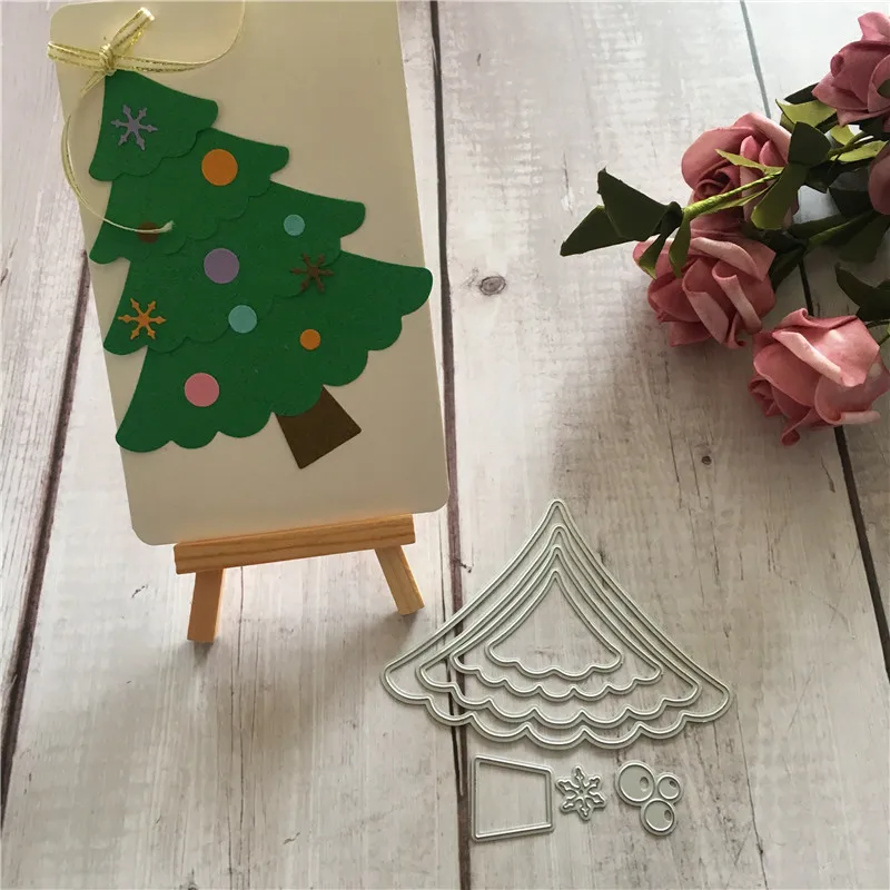 

Christmas Tree DIY Paper Cards Metal Cutting Dies Stencils for DIY Photo Album Scrapbooking Decorative Embossing