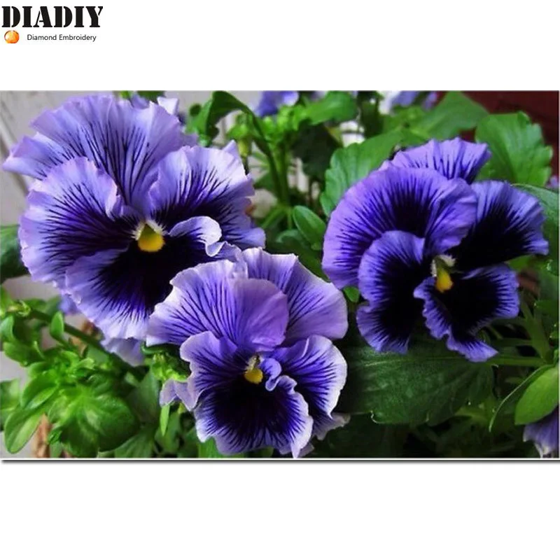 

diy handwork sets diamond pattern embroidery 100% full round drills flower cross stitch diamond mosaic painting