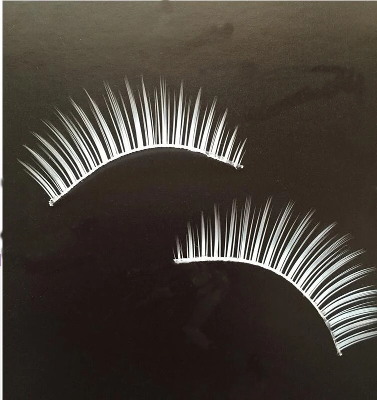 

HBZGTLAD White Eyelashes Cosplay Makeup Natural Long Cross Strip False Eye Lashes