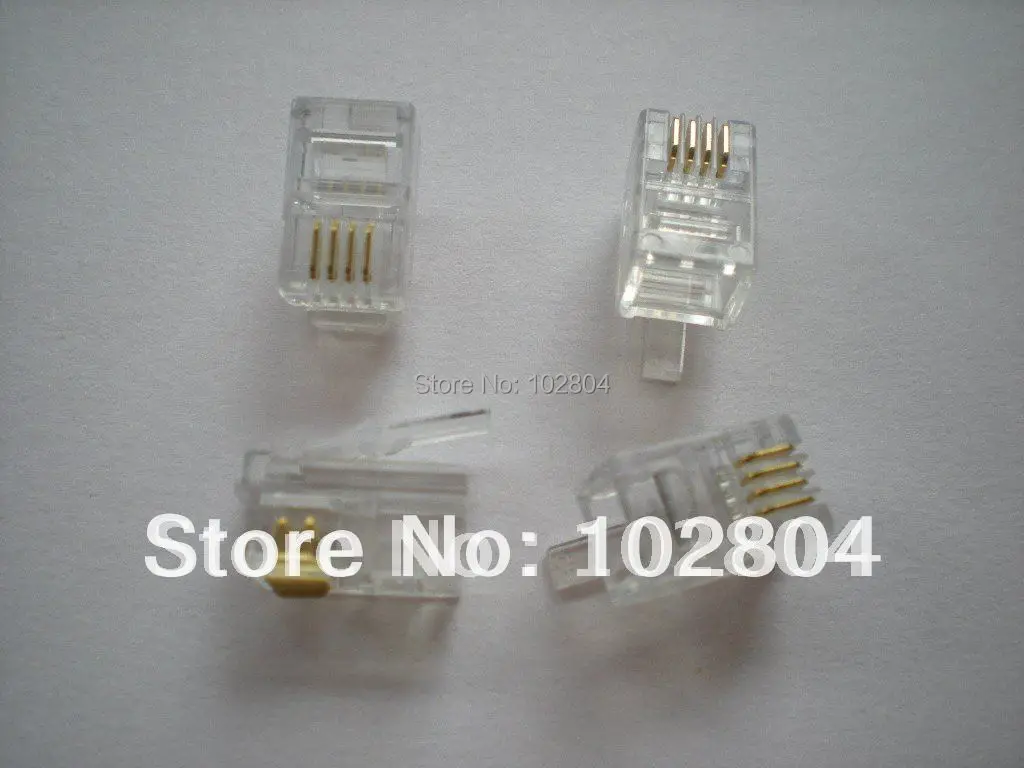 

Modular Plug Telephone Net LAN Connector CAT 3 4P4C 1000 pcs per lot