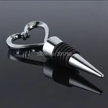 Силиконовая винная пробка в форме сердца из нержавеющей стали, аксессуары для вина, свадебные подарки, набор пробок для вина, 10 шт./лот