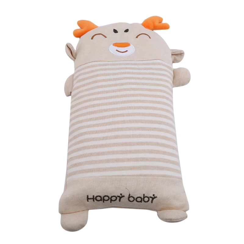 Хлопковая мягкая подушка для новорожденных от 0 до 6 лет с гречиной, с рисунком из мультфильма