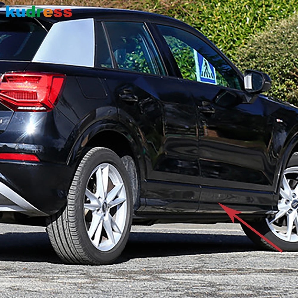 

For Audi Q2 2017-2019 New ABS Plastic Matte Body Side Moulding Door Cover Trim Kit Protector Car Styling Decoration Accessories