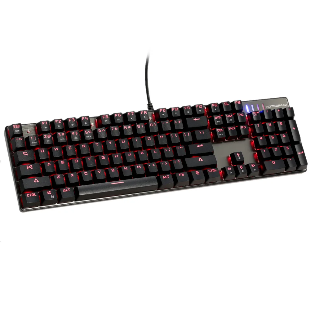 Клавиатура MOTOSPEED CK104 игровая Механическая USB клавиатура цветной светодиодный