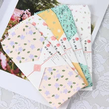 10 unidades/pacote kawaii olá plantas envelope carta papel cartão de mensagem envelope carta envelopes escritório escola fornecimento