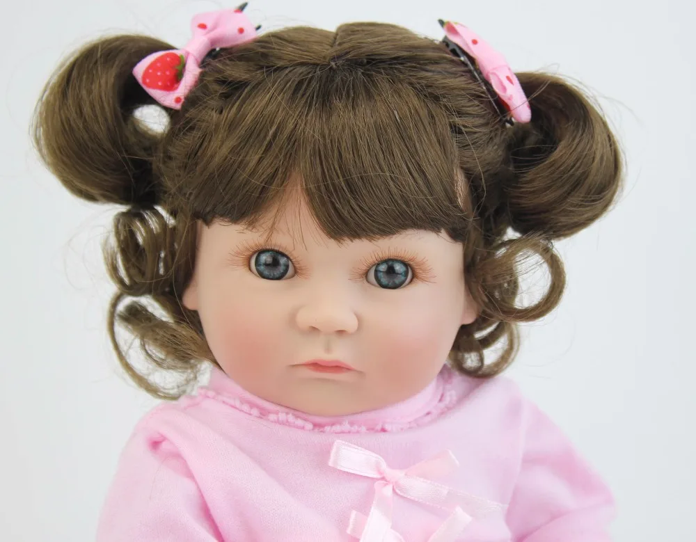 40 см полностью силиконовая кукла-Реборн, игрушки, реалистичные 15 дюймов, виниловая кукла принцессы для девочек, модная Кукла, подарок на день рождения, игрушка для купания