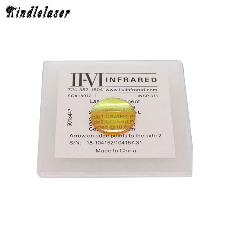 

II-VI ZnSe Focus Lens II VI Focus lens Diameter 19.05mm 20mm FL 50.8-101.6mm 2-4" for CO2 Laser Engraving Cutting Machine