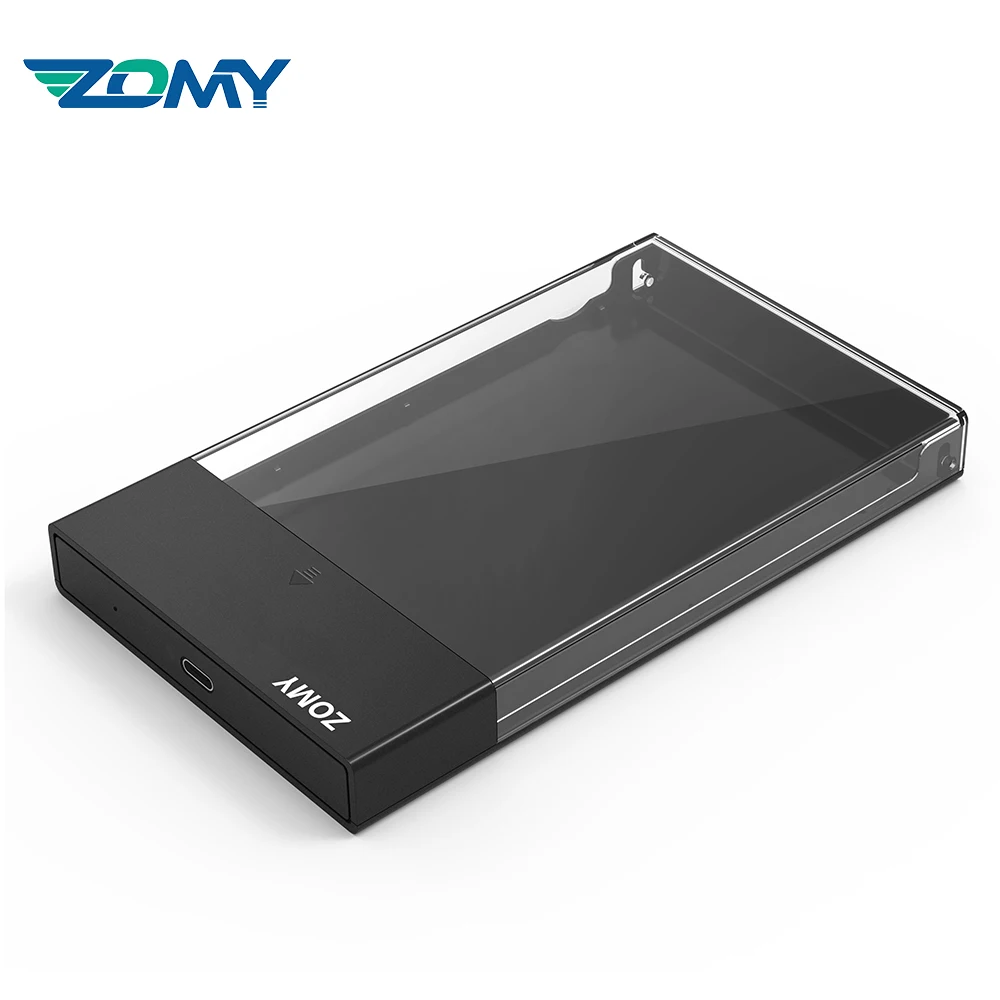 

Zomy plastic black 2.5 inches ssd case SATA to USB 3.1 type-c 10 Gbps mobile hard disk box super Speed SSD enclosure adapter box