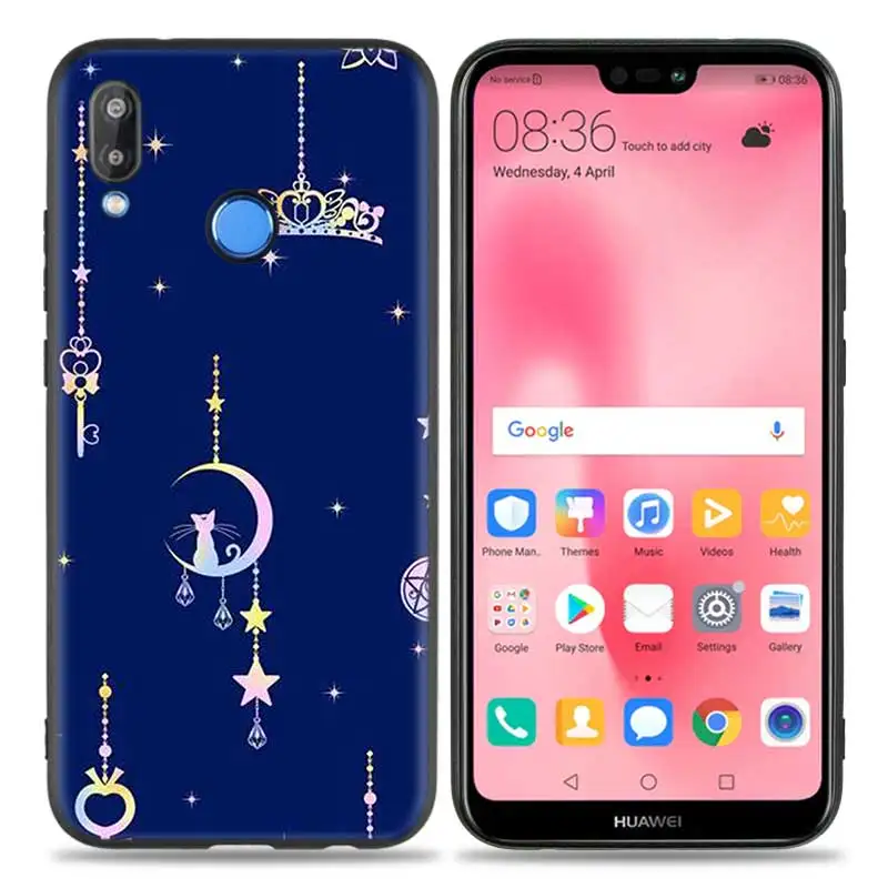 Силиконовый чехол для huawei P20 P10 P9 P8 Lite Pro P Smart+ Nova 3i 3E чехол для телефона s Сейлор Мун