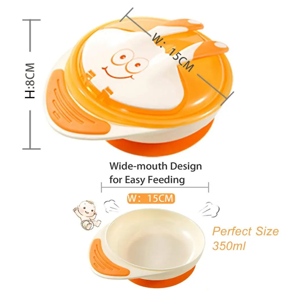 Baby Suction Bowl Spill Proof Baby Feeding Bowl kids Utensils Baby Training Bowl BPA Free Children Dinnerware Set Spoon and Fork Baby Suction Bowl Spill Proof Baby Feeding Bowl kids Utensils Baby Training Bowl BPA Free Children Dinnerware Set Spoon and Fork