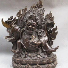 Xd 002269 Тибет Буддизм Монастырь Чистая Бронзовый Ваджрапани Махакалы Статуя Будды