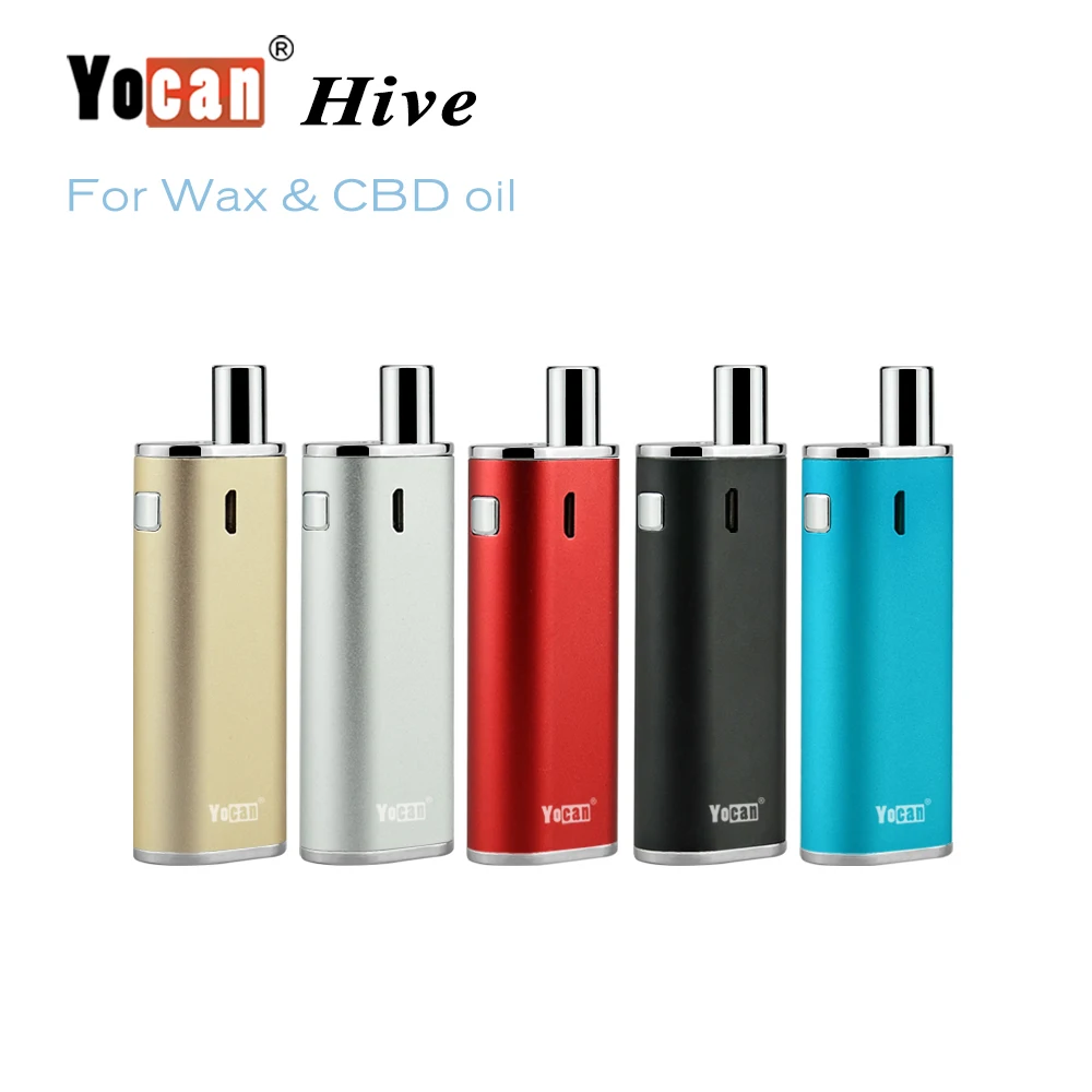 В свободном доступе! Yocan Hive с сопротивлением 2-в-1 машины для производства воска CBD вейп комплект 650 мАч встроенной Батарея кварцевая спираль испаритель электронная сигарета 2 форсунок