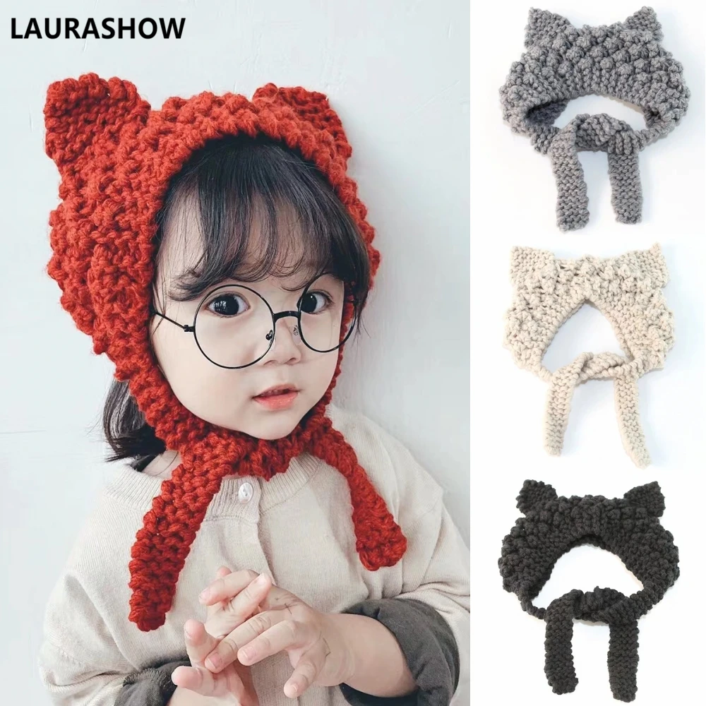 

2019 Spring Autumn New Hat Baby Knit Cap Kids Headgear Hat Child Wool Hat