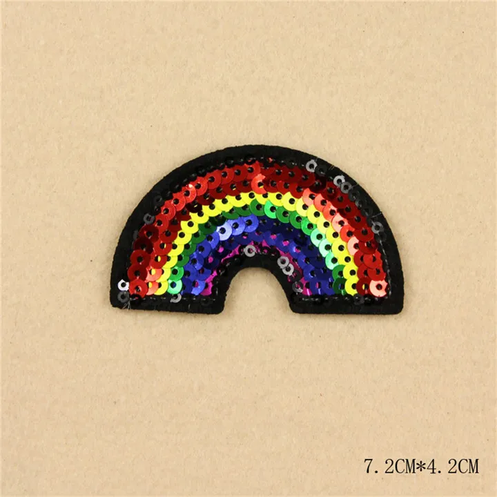 28  Sequin Embroidered Patches Heart Star Motif Cartoon Patches For Clothing DIY Patch Sew Iron on Stickers Applique Accessories For Hat