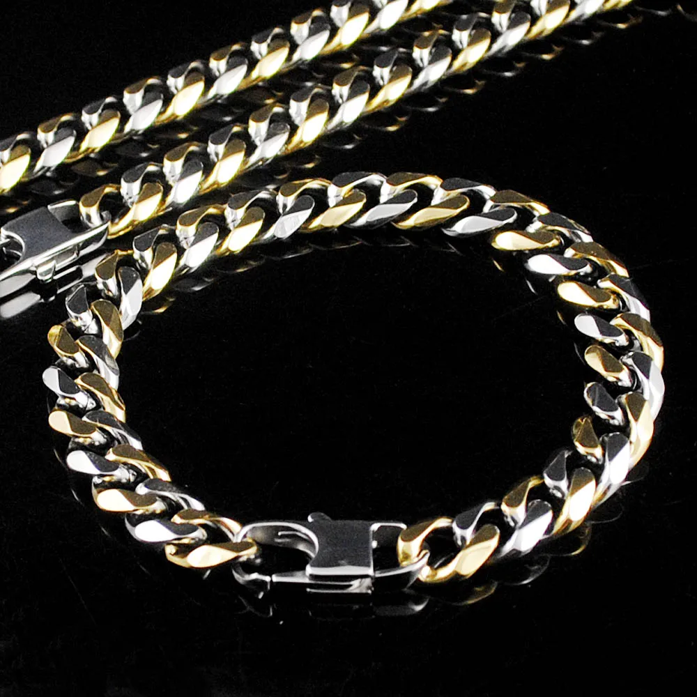 

GOKADIMA Bracelet Necklace Twist Jewelry Sets Fashion Stainless Steel Wholesale WJS112