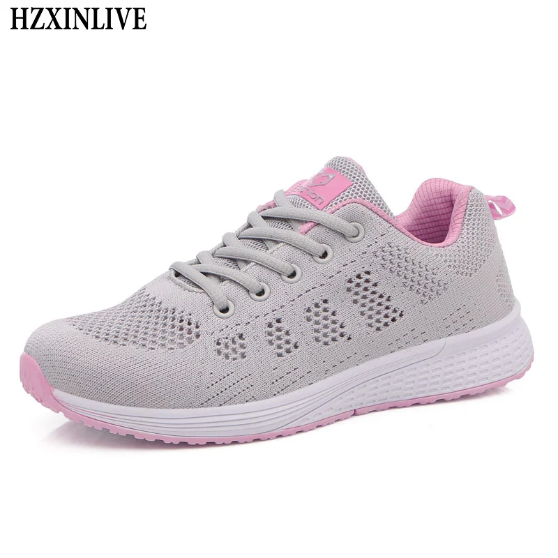 

HZXINLIVE 2018 Flat Shoes Women Breathable Flats Women White Hollow Shoes Ladies Casual Platform Female Fashion Summer Sneakers