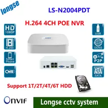 Free shipping by DHL ,Full HD 1080P CCTV POE NVR, 4CH NVR For IP Camera ONVIF H.264 NVR