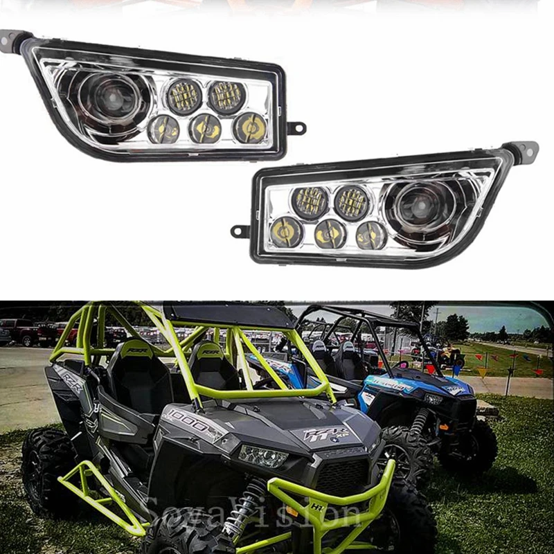 ATV UTV фара для polaris RZR 1000/RZR XP 1000 Polaris RZR 900 RZR XP 4 TURBO левый/драйвер боковой фары в сборе светодиодный