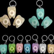 Портативный 15 метров Стоматологическая Flosser с брелок Уход за полостью рта для поддержания гигиены зубов Глубокая очистка для чискти, зубная Flosser