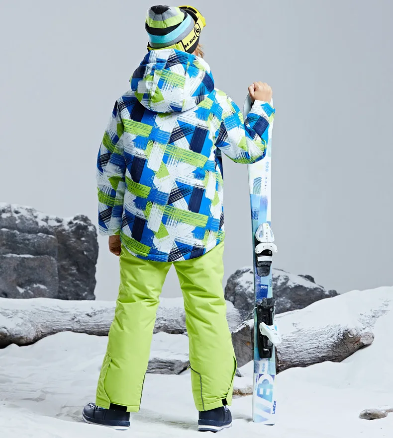 30 градусов детская Лыжная куртка и штаны для девочек костюмы для снежной погоды; зимние пальто и брюки для катания на сноуборде для детей брюки и куртка Костюмы для снежной погоды