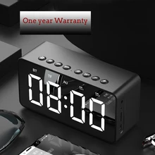 BT506 Будильник Bluetooth динамик 3D стерео супер бас HiFi беспроводной динамик Поддержка TF/AUX play с микрофоном для дома и офиса