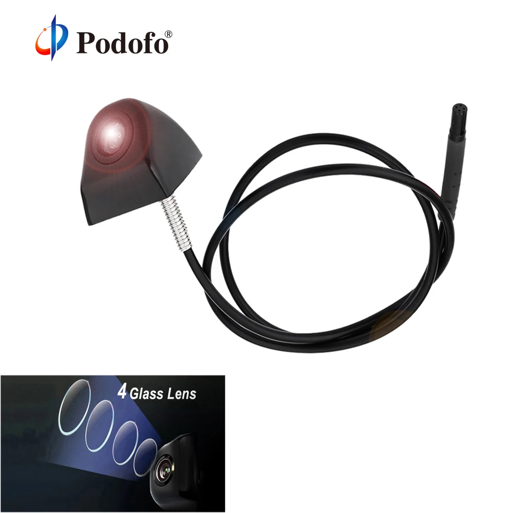 

Podofo Car Rear View Camera Waterproof Night Vision 170 Degree Wide Angle Mini HD CMOS Car Parking Reverse Backup Camera