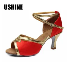 Каблук высотой 7 см/5 см Сальса Танго, латина Обувь для танцев женщина Zapatos Сальса обувь Zapatos De Baile Latino Mujer 807
