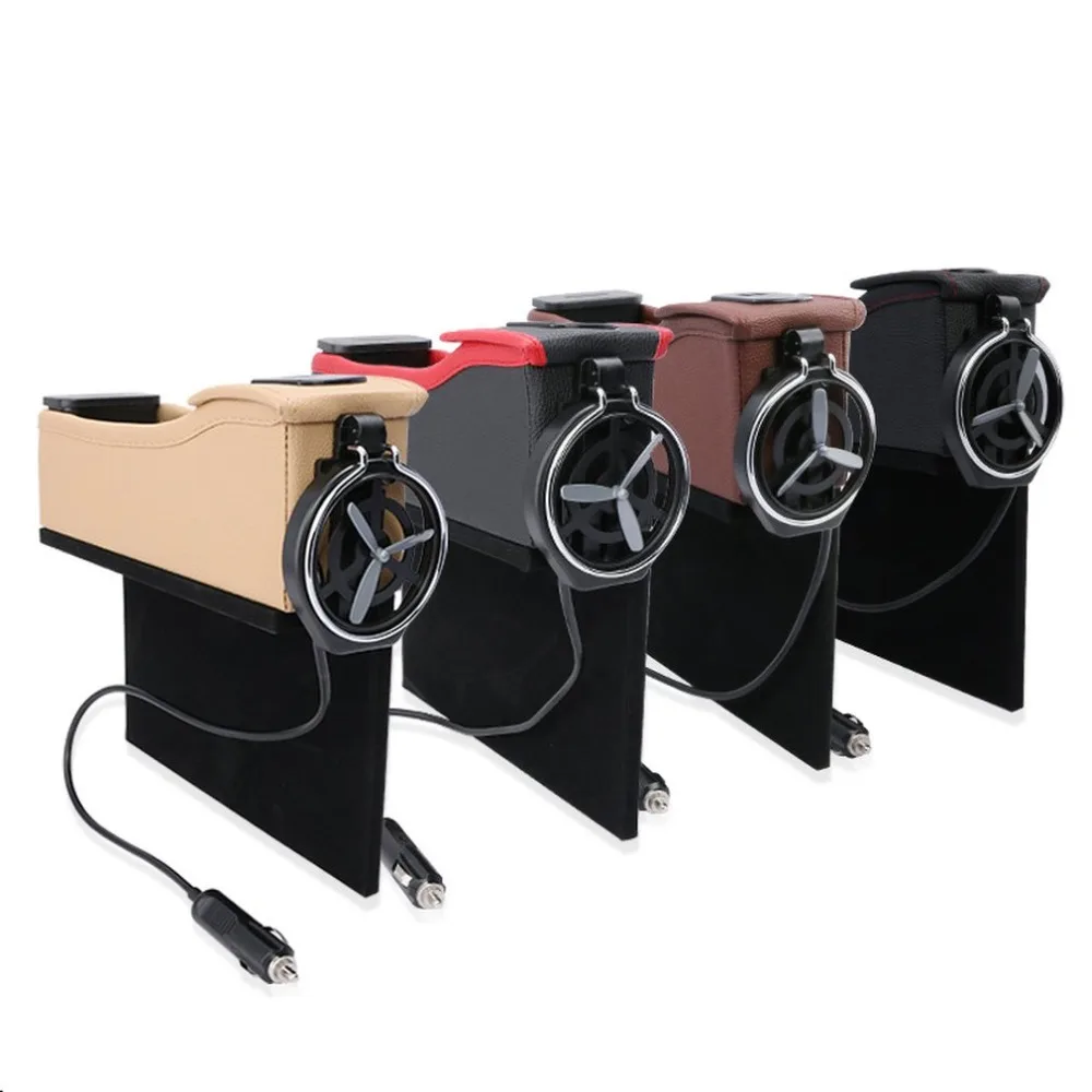 

Car Gap Organizer Storage Box USB Charging Trash Can Cup Holder 6009 Trash Can Crevice Storage Cup Holder