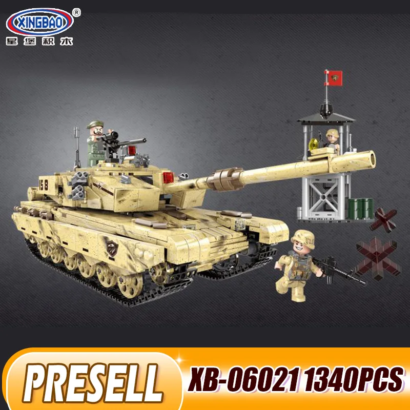 

XINGBAO 06021 1340PCS Military Series The 99 Tank Set Building Blocks Bricks Tank Model Car Model Kid Toys As Christmas Gifts