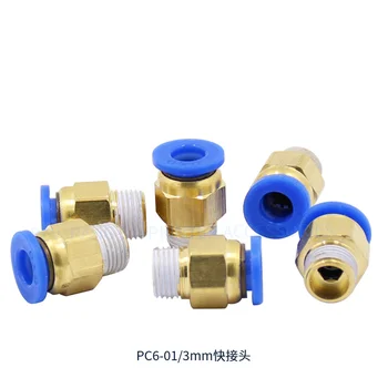

10pcs! High quality Pneumatic Connectors male straight one-touch fittings for Air Pipe joint PCF4-M5/6-01/8-02/10-03/12-04
