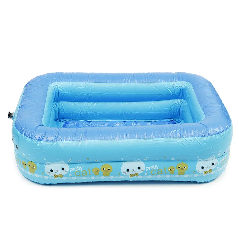 

2-Layer Kids Inflatable Pool Eco-friendly PVC Portable Children Bath Tub Baby Mini-playground 120*95*36cm Summer Swimming Pools